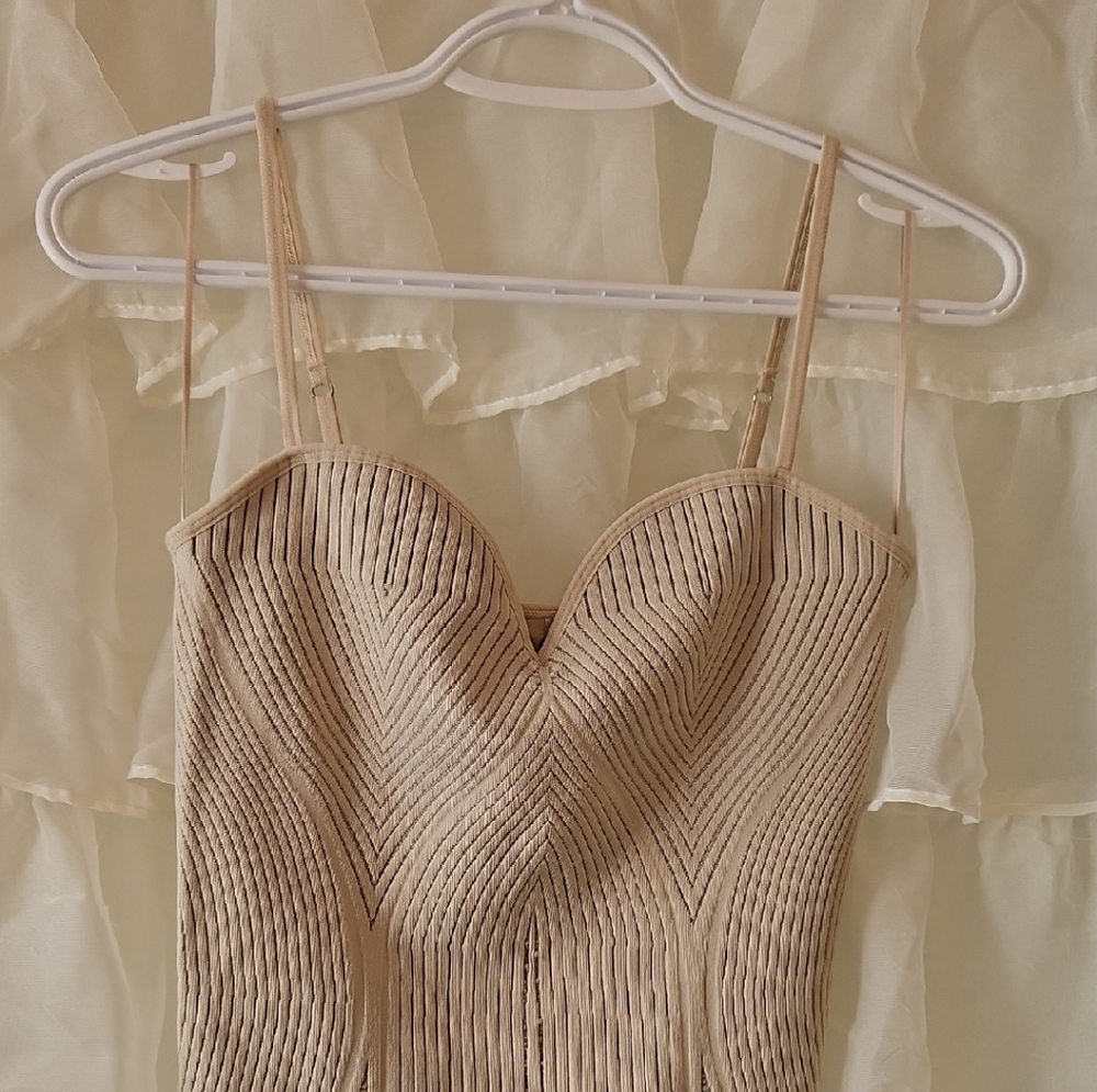 Dynamite Tan Ribbed Bodysuit - Picture 2 of 3